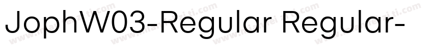 JophW03-Regular Regular字体转换